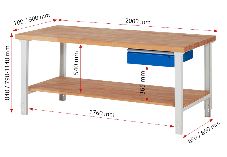 Werkbank Baukastenbauweise