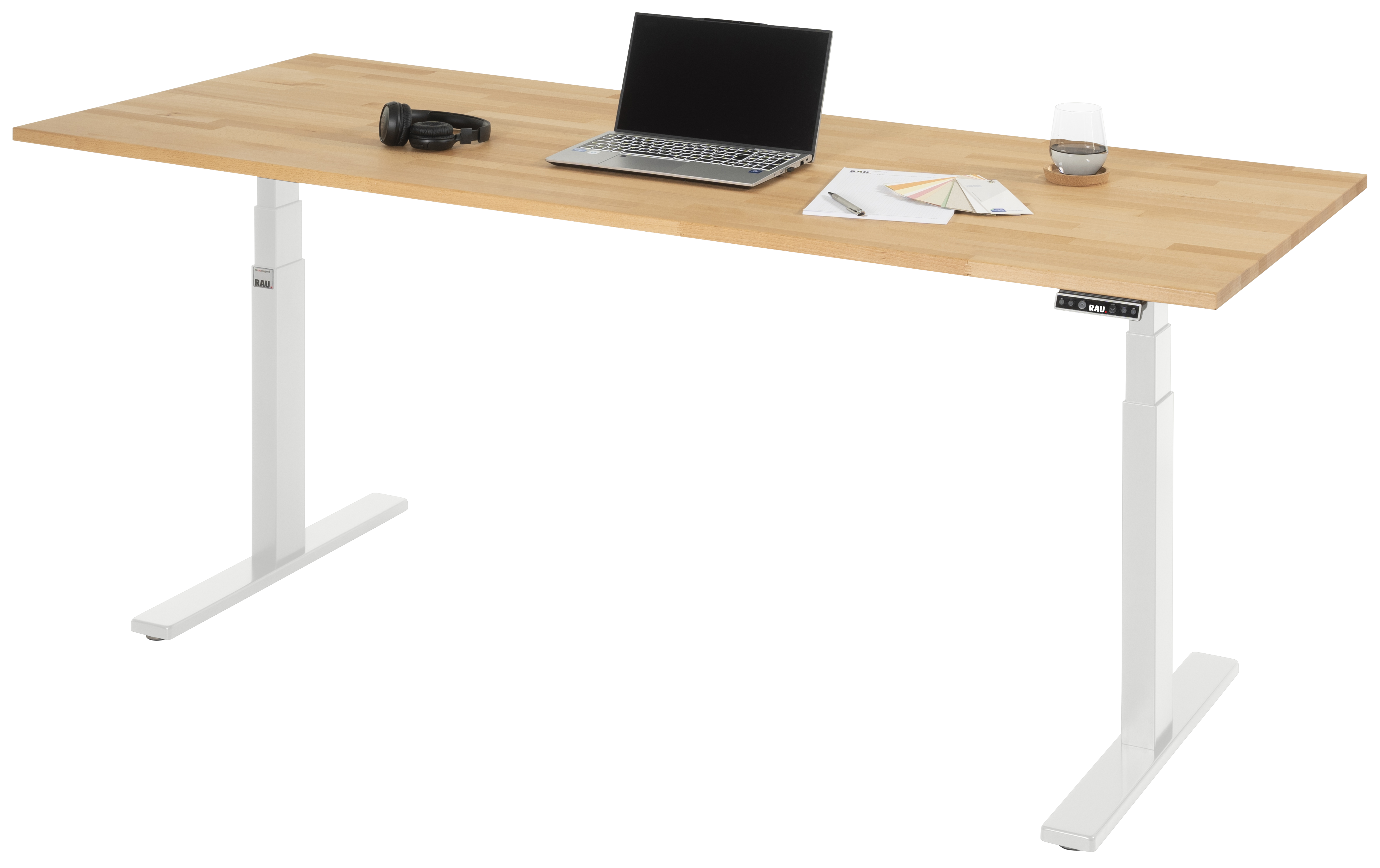 Schreibtisch Serie adlatus 100 Buche-Massiv-Platte