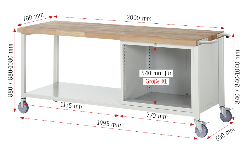 Fahrbare Werkbank