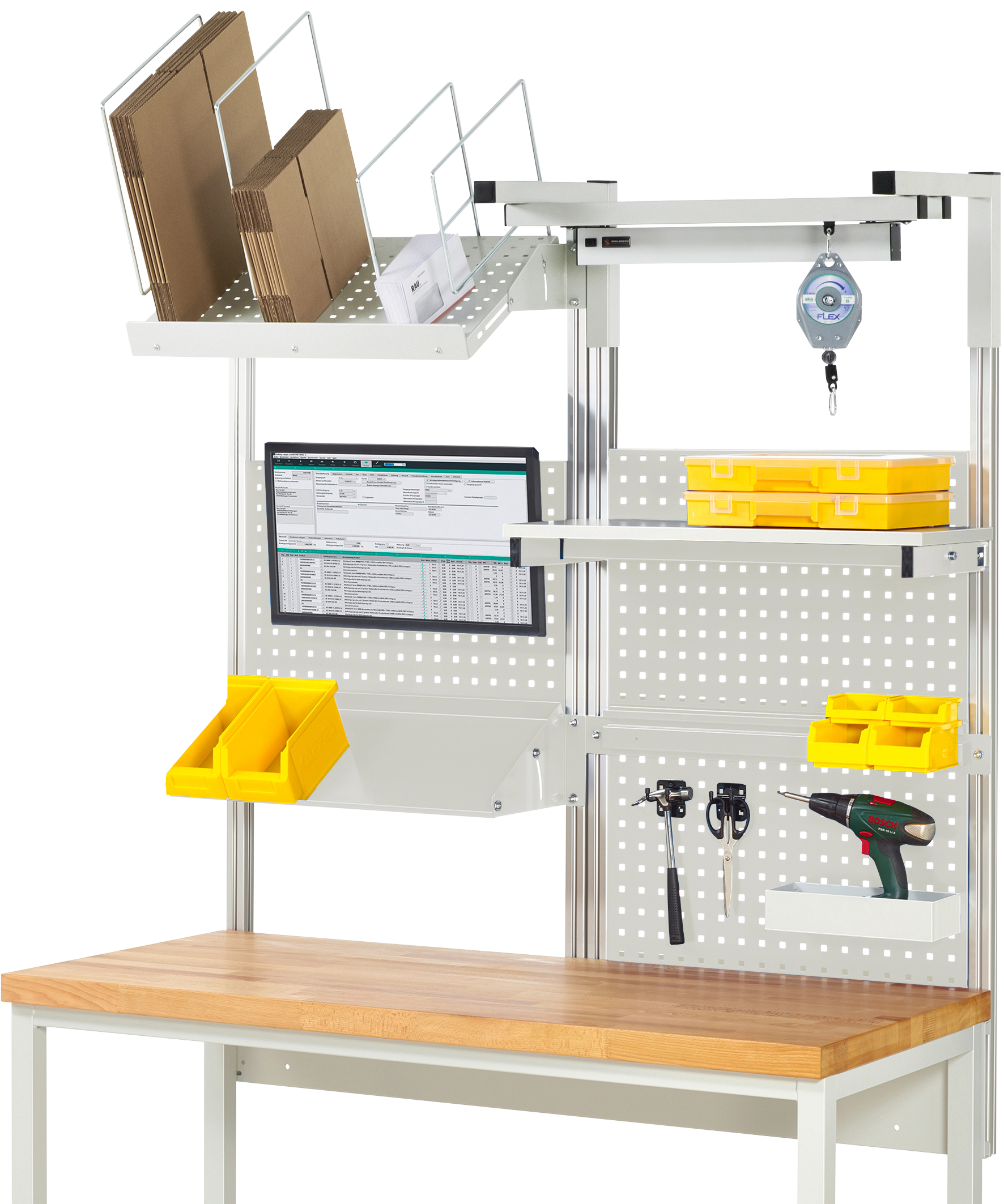 System-Aufbau - Komplettset 06 für Produktbreite 1500 mm