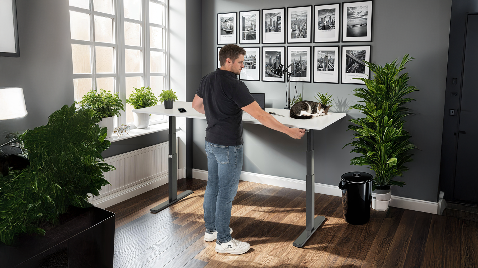Schreibtisch Serie adlatus 100 Melaminharzplatte