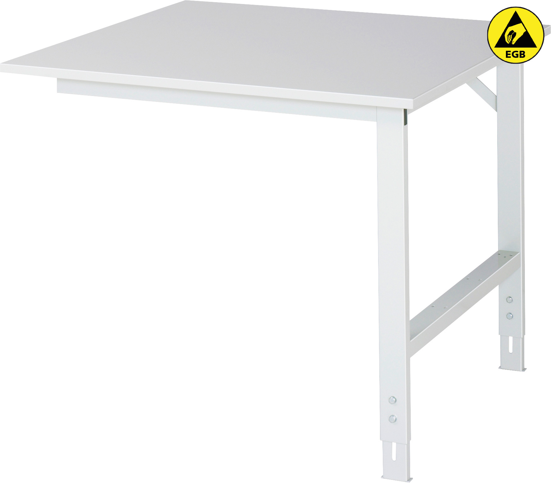 Anbau-Arbeitstisch Serie Tom mit EGB-Melaminharzplatte